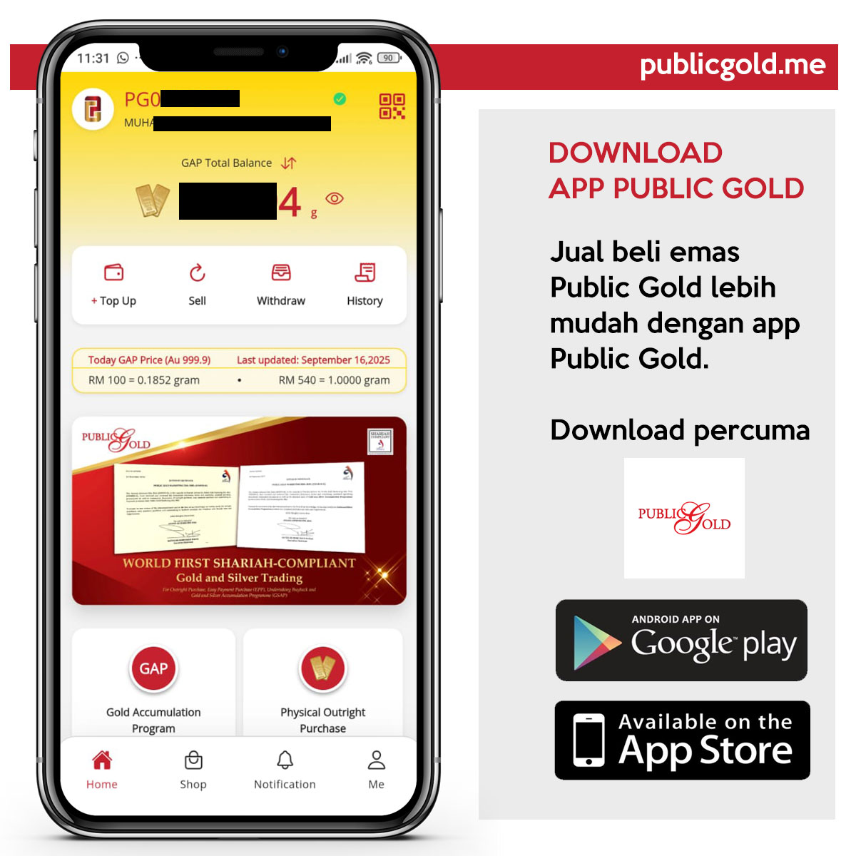 App Public Gold